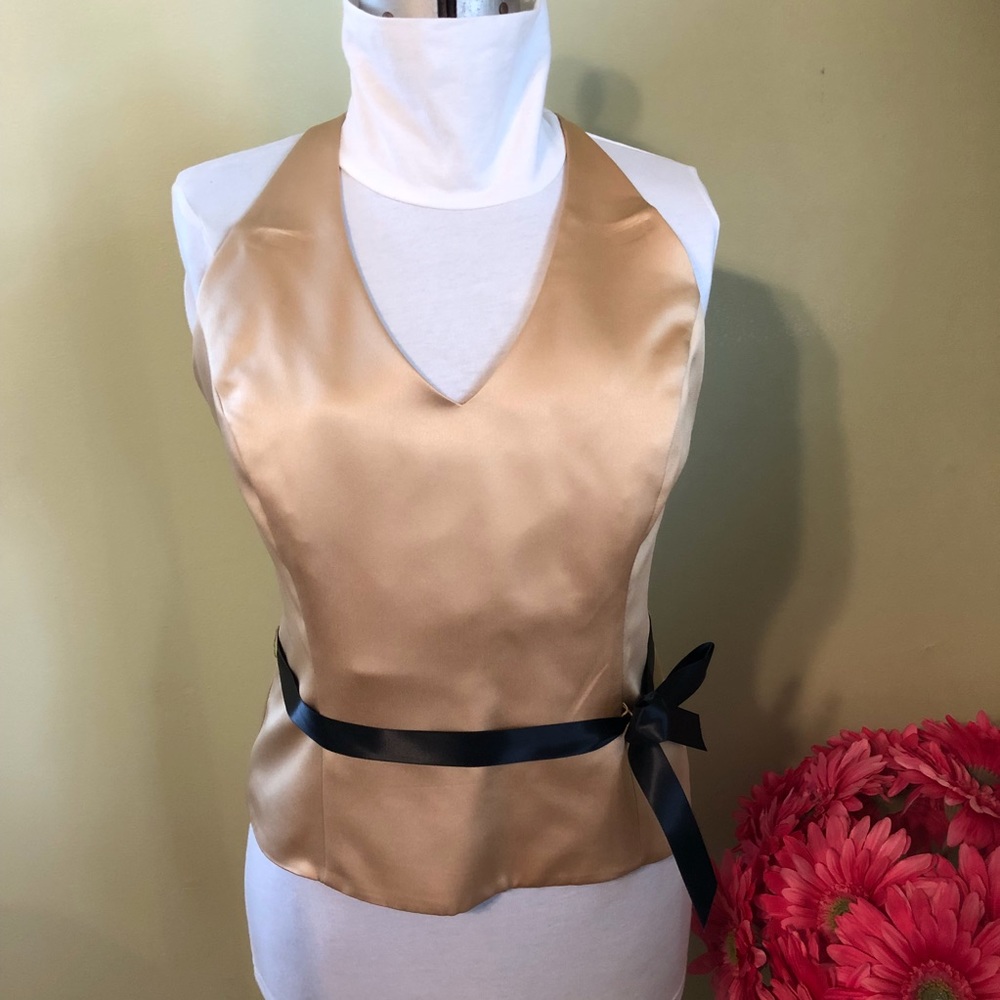 NWOT Sexy Gold Party Halter Top Size 10